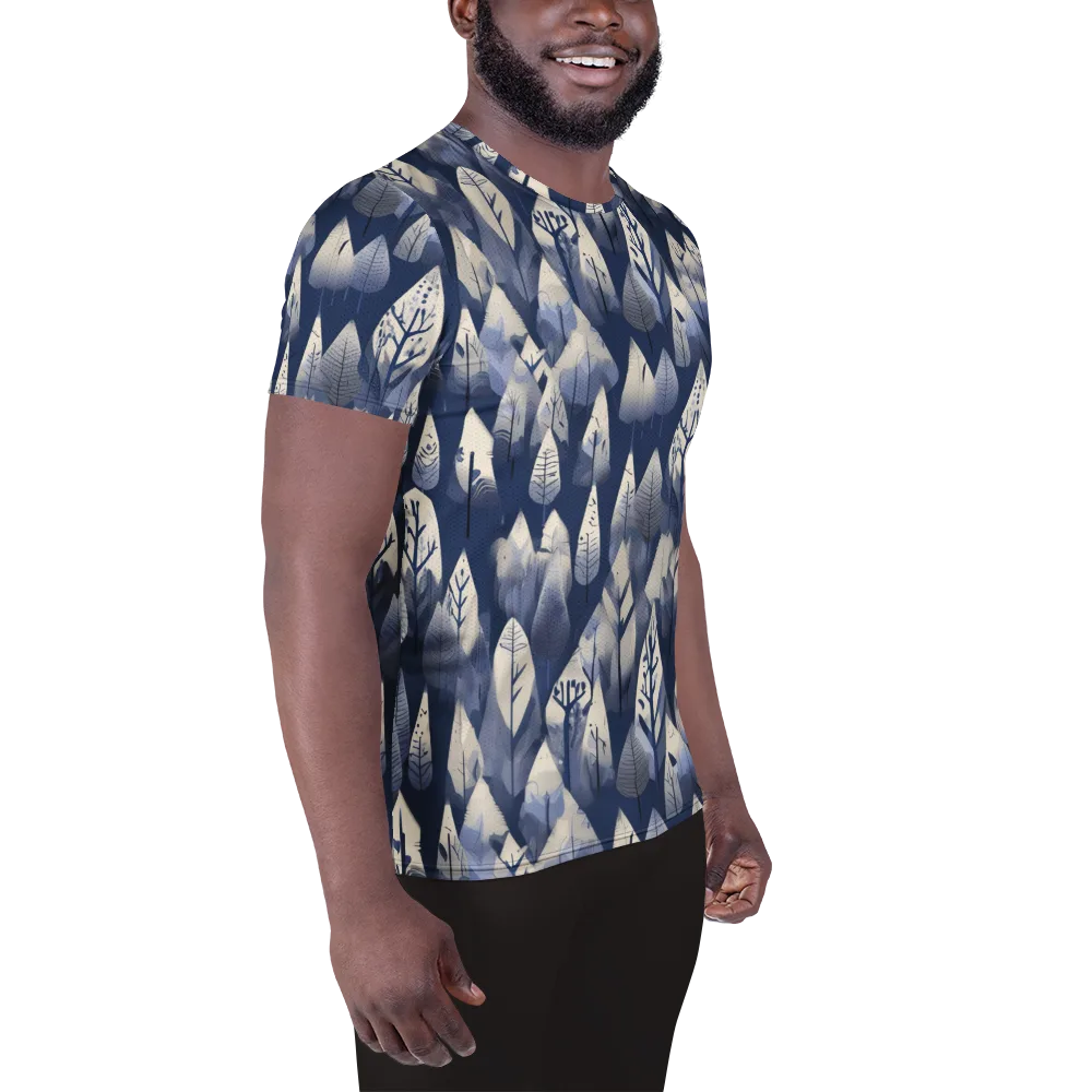 Winter Forest on Men's Athletic T-Shirt — Right