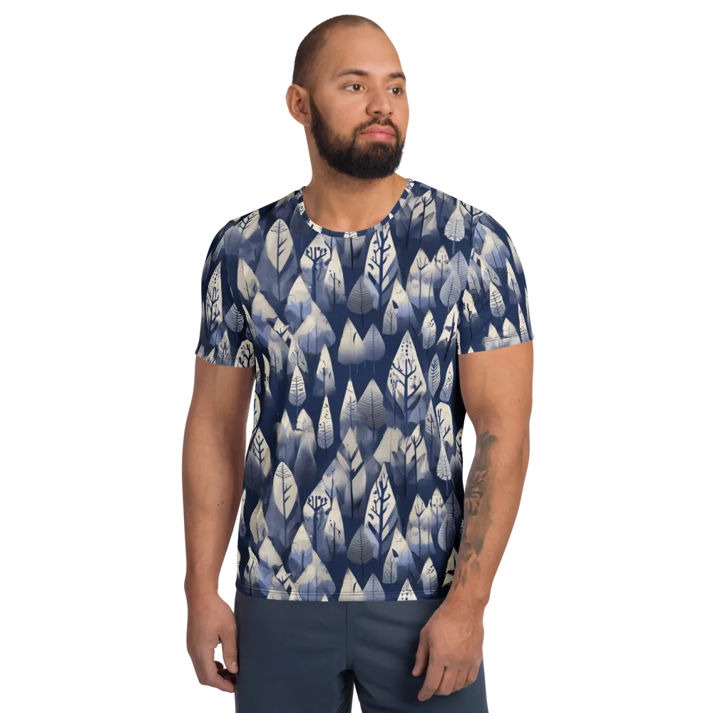 Winter Forest on Men's Athletic T-Shirt — Front