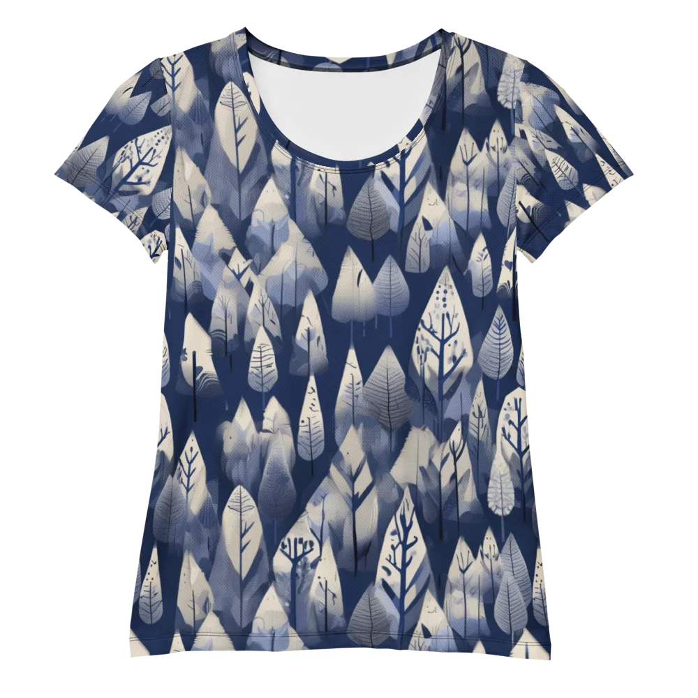 Winter Forest on Women's Athletic T-Shirt — Front