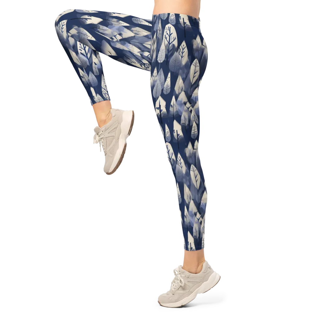 Winter Forest on Leggings — Left