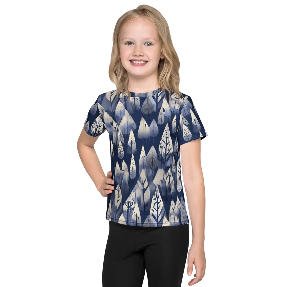 Winter Forest on Kids Crew Neck T-Shirt — Front