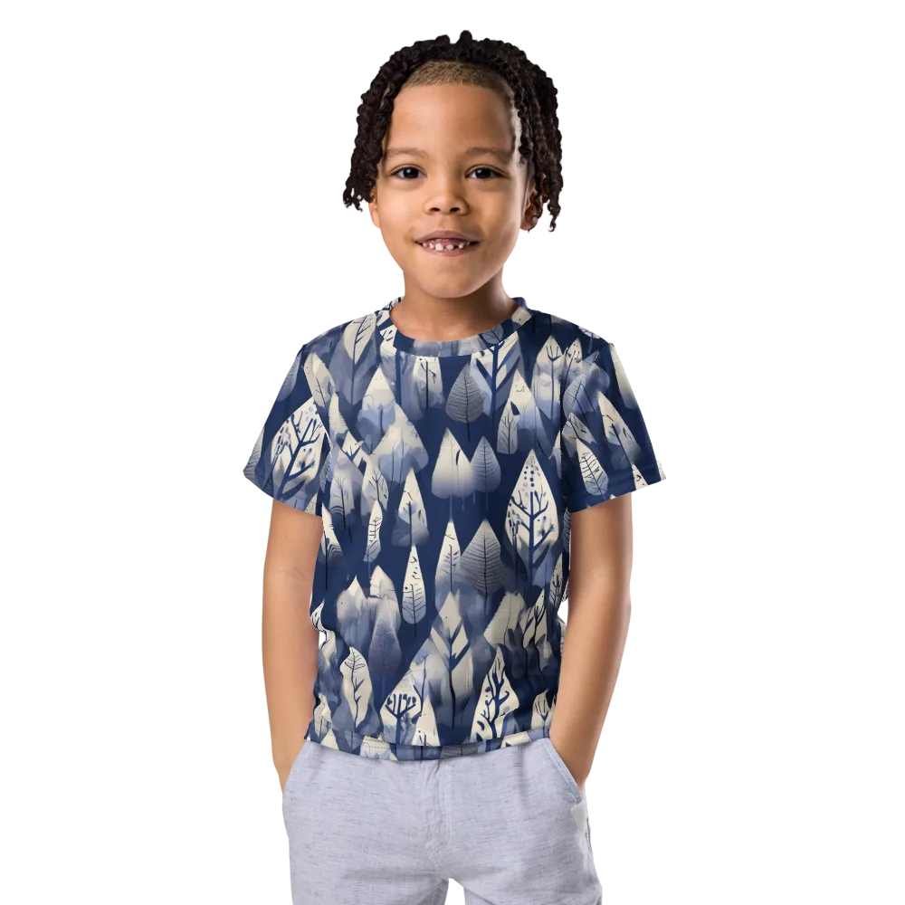 Winter Forest on Kids Crew Neck T-Shirt — Front