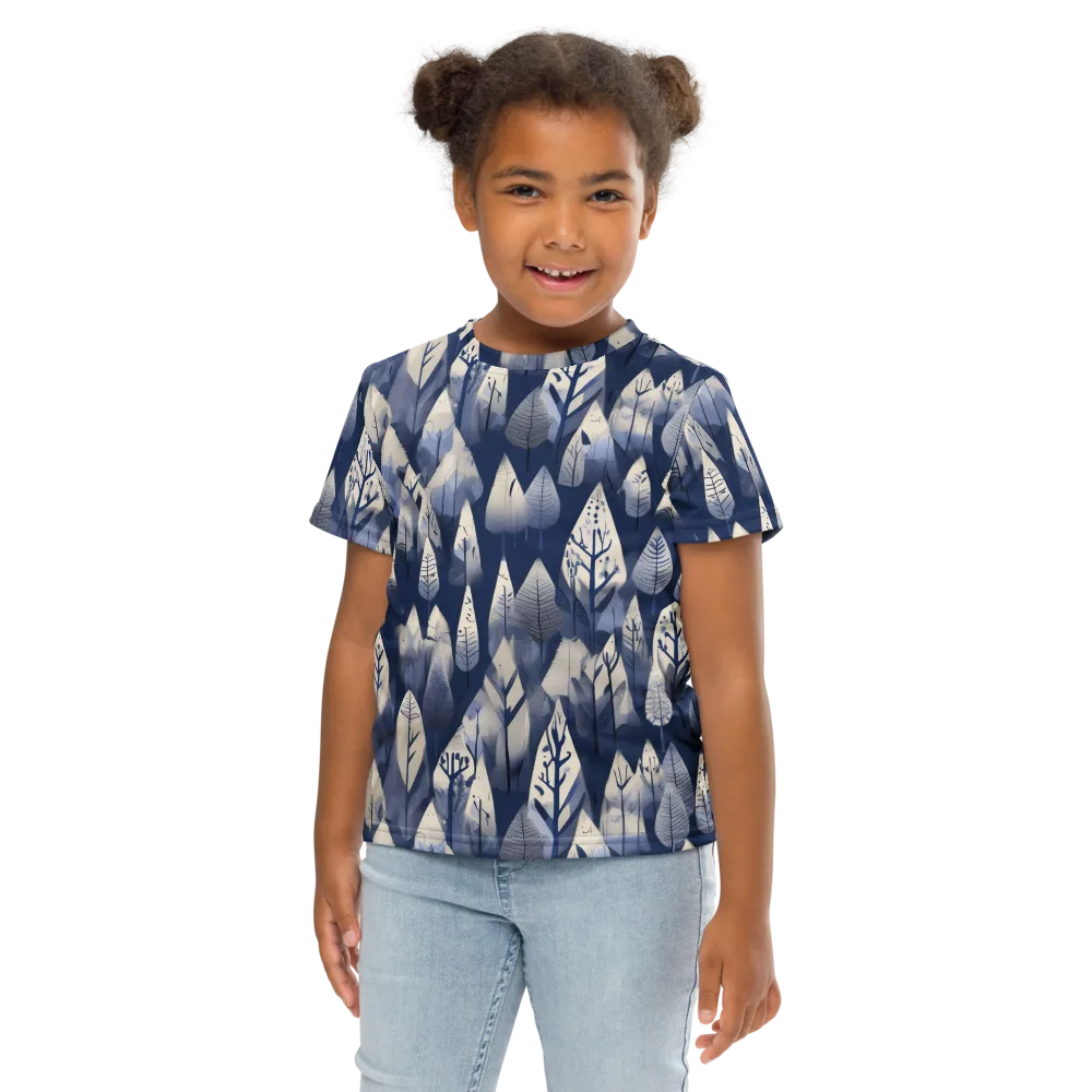 Winter Forest on Kids Crew Neck T-Shirt — Front
