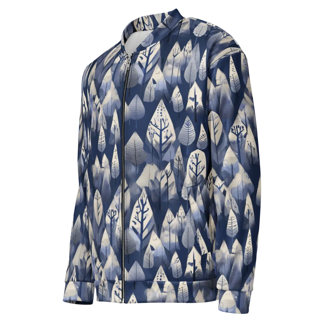 Winter Forest on Bomber Jacket — Left Front