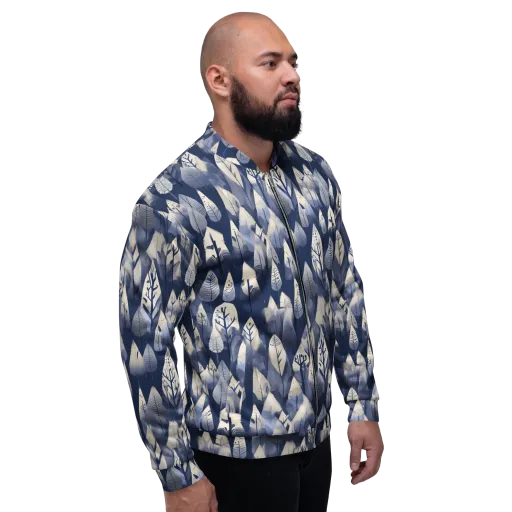 Winter Forest on a Bomber Jacket