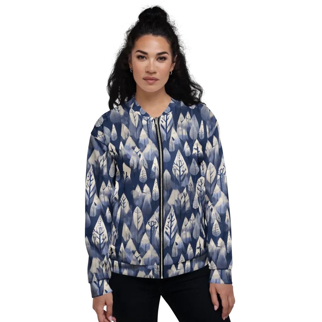 Winter Forest on Bomber Jacket — Front