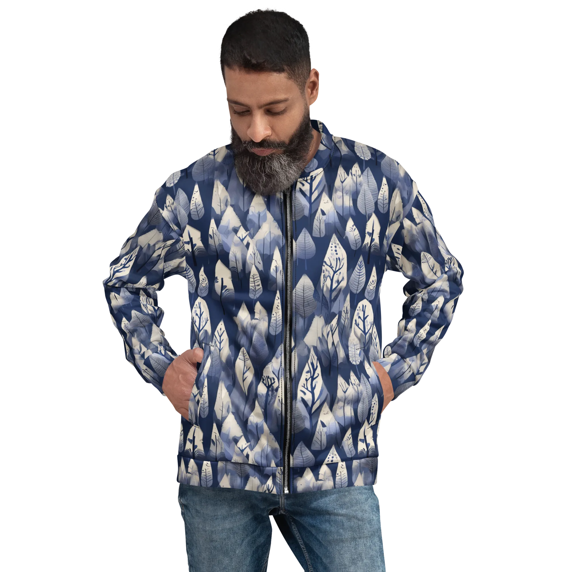 Winter Forest on Bomber Jacket — Front