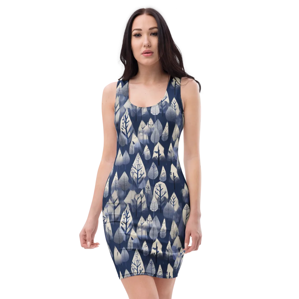 Winter Forest on Bodycon Dress — Front