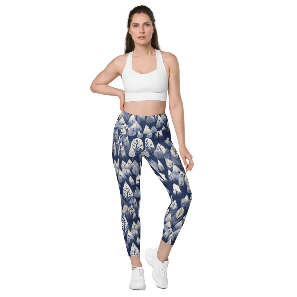 Winter Forest on Leggings with Pockets — Front