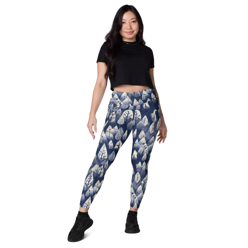 Winter Forest on Leggings with Pockets — Front