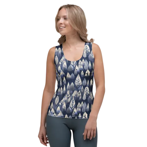 Winter Forest on a Women's Tank Top