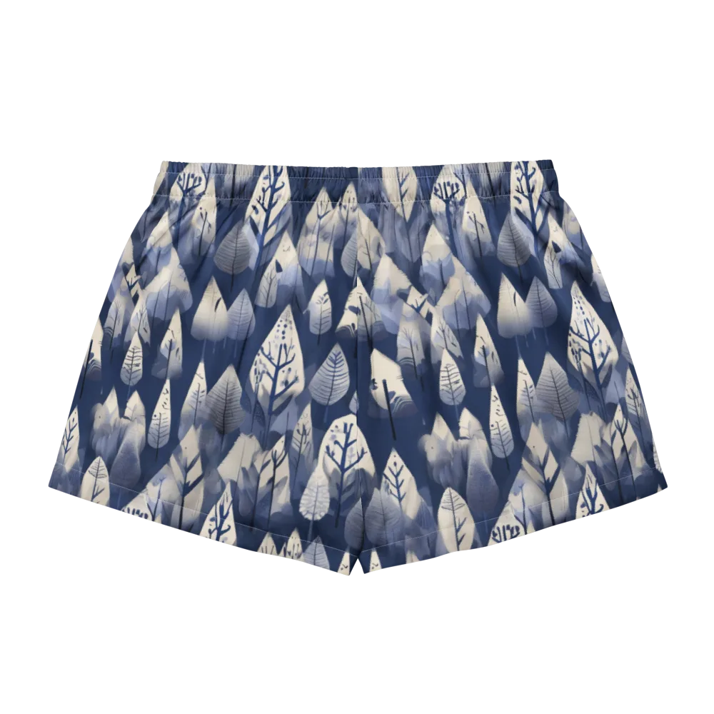 Winter Forest on Women's Pajama Shorts — Back
