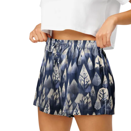 Winter Forest on a Women's Pajama Shorts