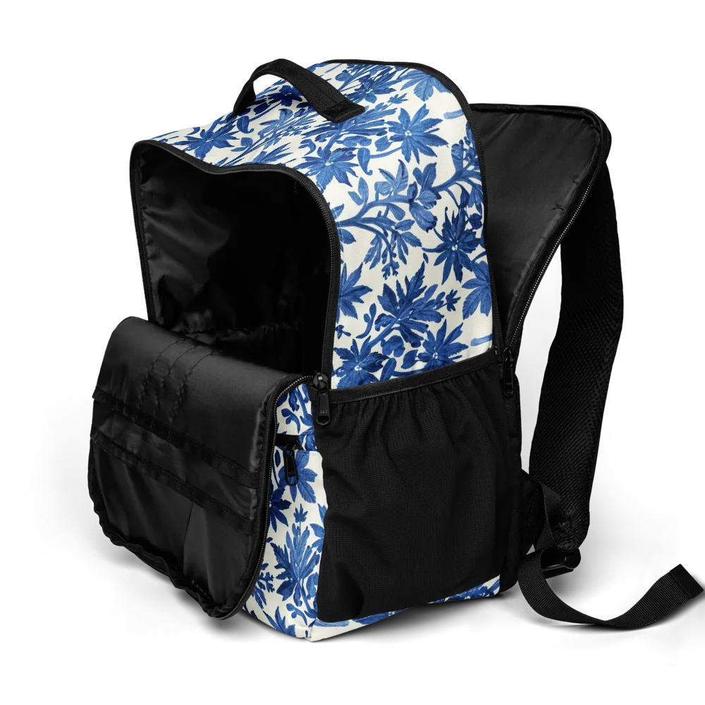 Blue Botanical on Utility Backpack — Product details 2