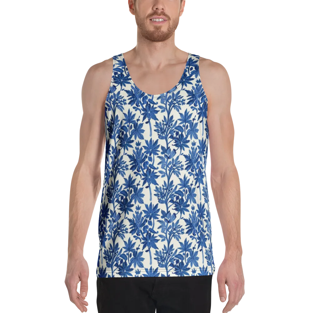 Blue Botanical on Men's Tank Top — Front