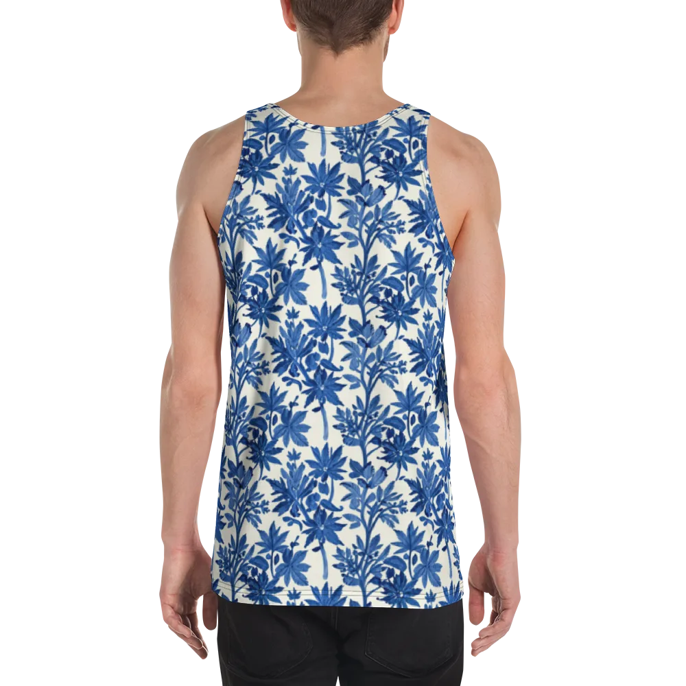Blue Botanical on Men's Tank Top — Back