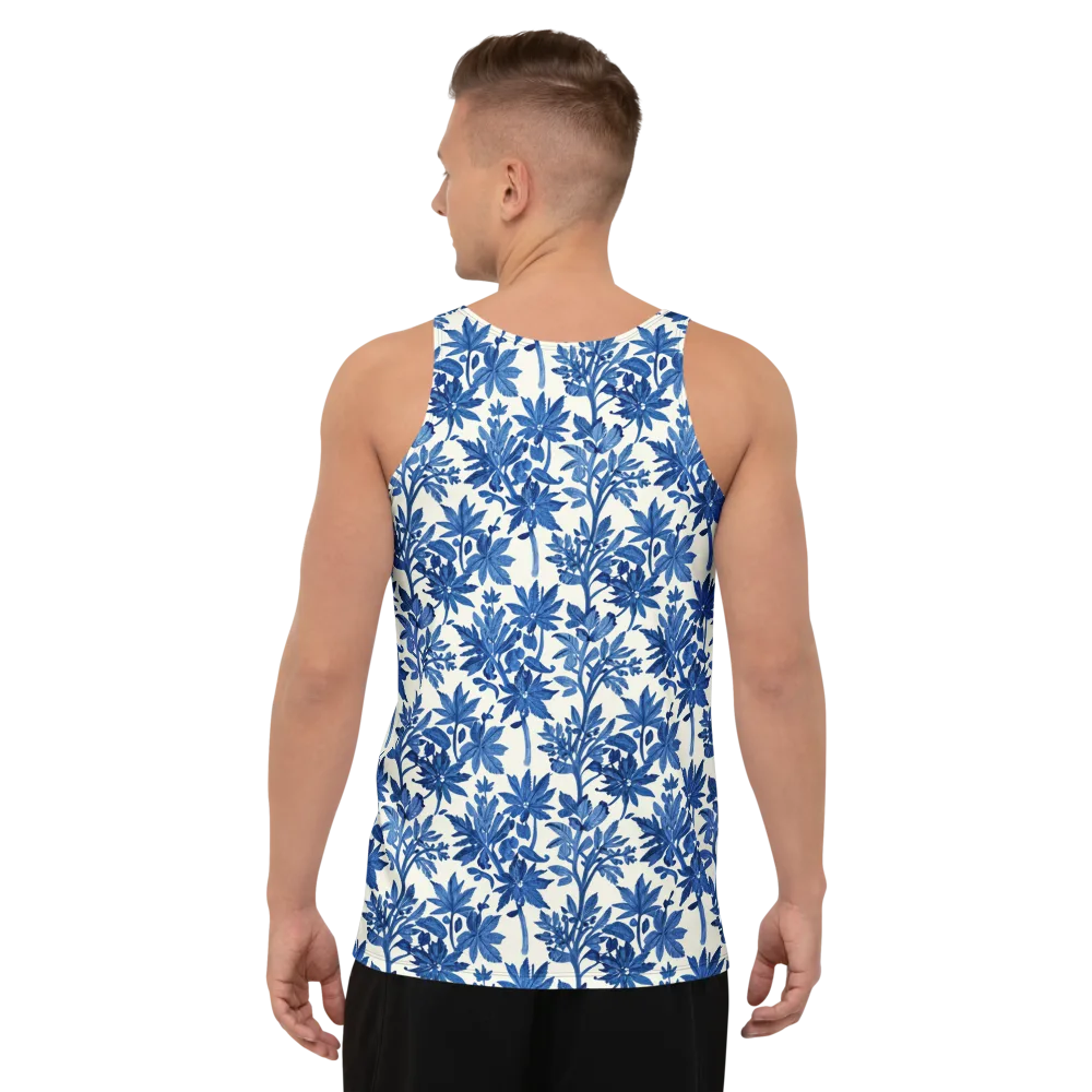 Blue Botanical on Men's Tank Top — Back