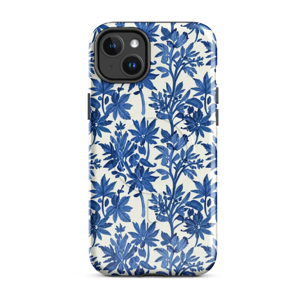 Blue Botanical on MagSafe Tough Case for iPhone® — Front