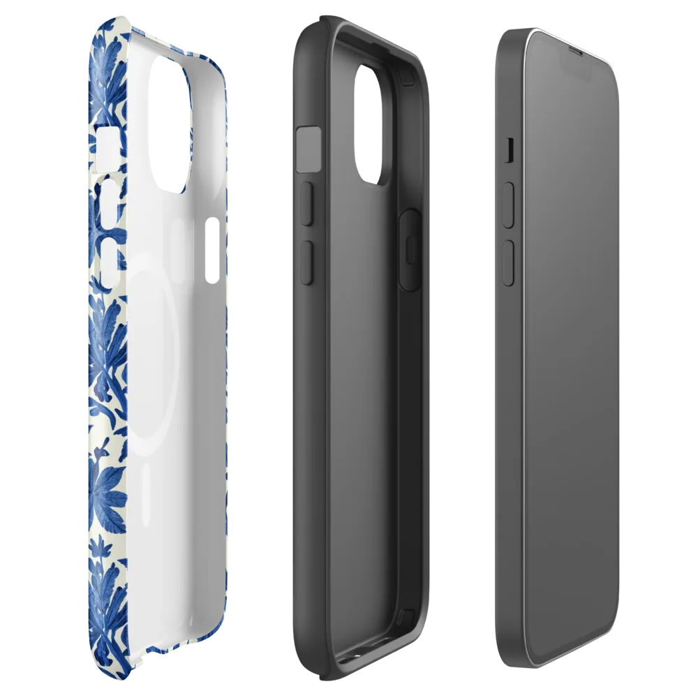 Blue Botanical on MagSafe Tough Case for iPhone® — Front