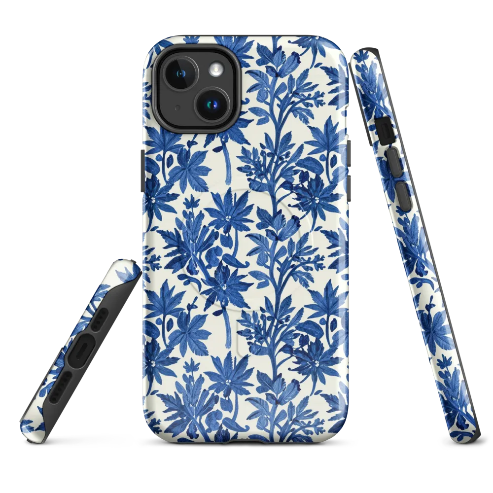Blue Botanical on MagSafe Tough Case for iPhone® — Front