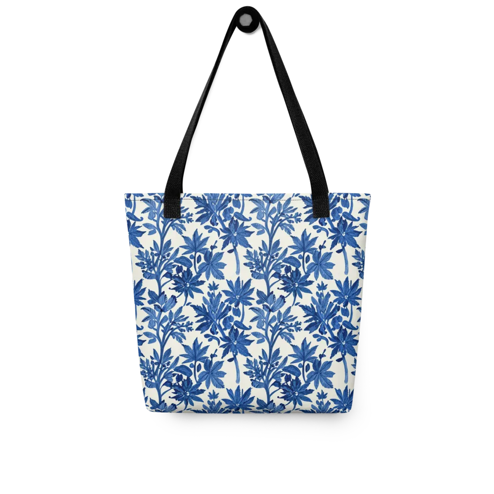 Blue Botanical on Tote Bag — Front