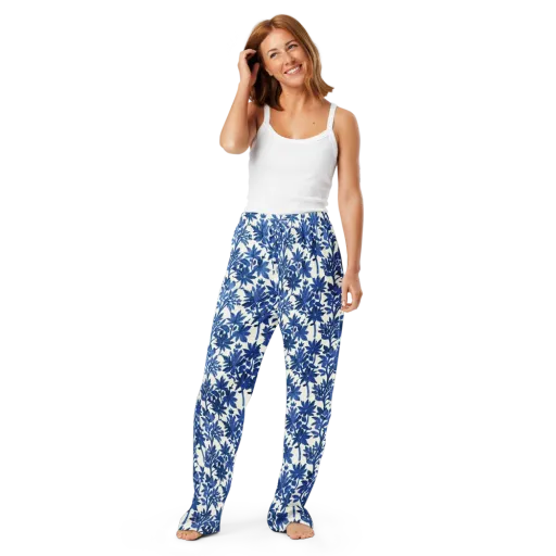 Blue Botanical on a Women's Pajama Pants
