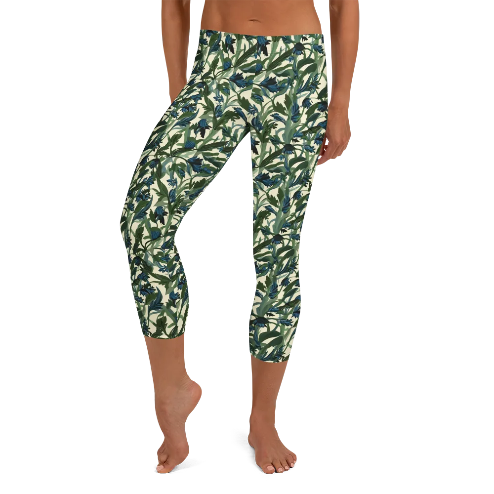 Bluebell Bramble on Capri Leggings — Front