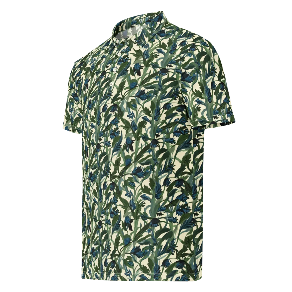 Bluebell Bramble on Men's Slim Fit Polo Shirt — Left Front