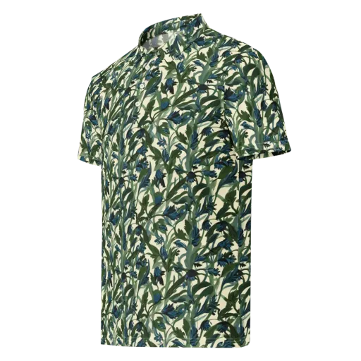 Bluebell Bramble on a Men's Slim Fit Polo Shirt