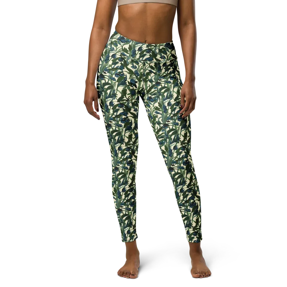 Bluebell Bramble on Yoga Leggings — Front