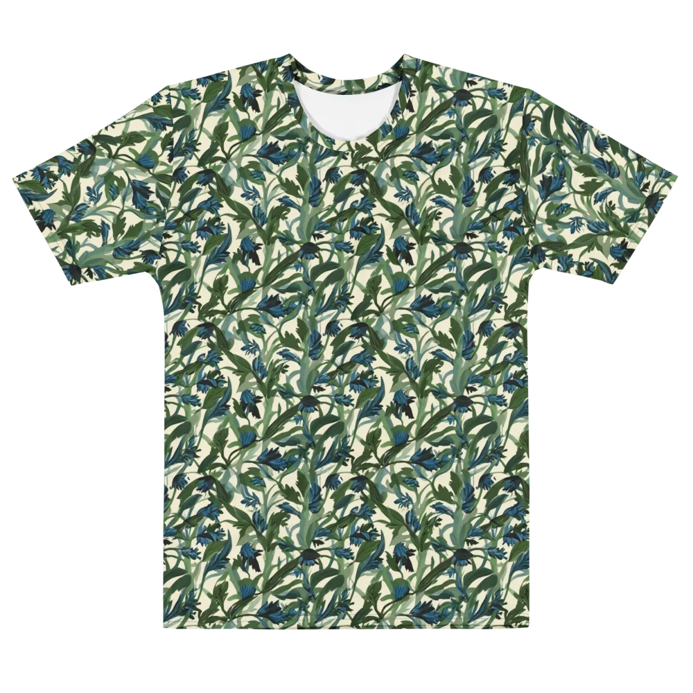 Bluebell Bramble on Men's Cotton Crew Neck T-Shirt — Front