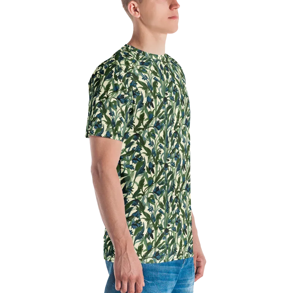 Bluebell Bramble on Men's Crew Neck T-Shirt — Right