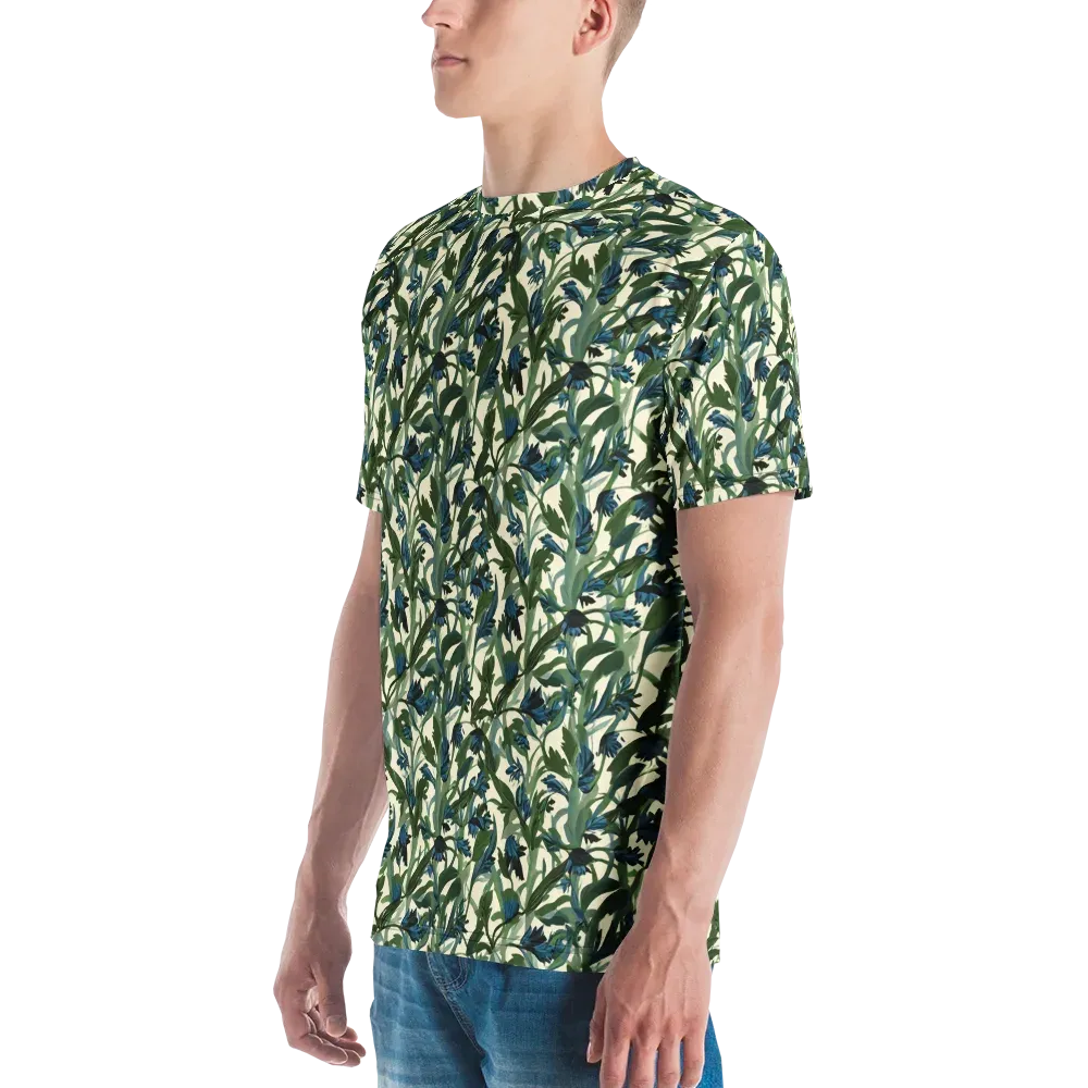 Bluebell Bramble on Men's Crew Neck T-Shirt — Left