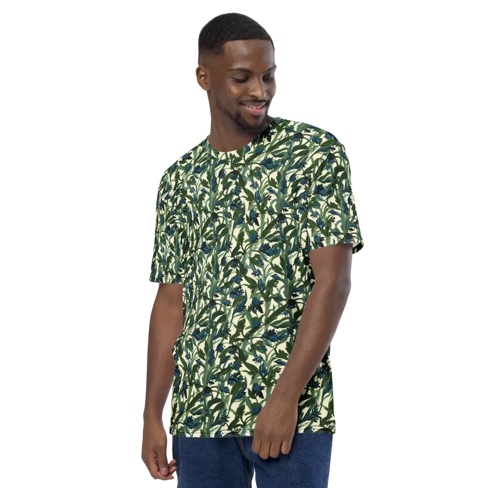 Bluebell Bramble on Men's Crew Neck T-Shirt — Left