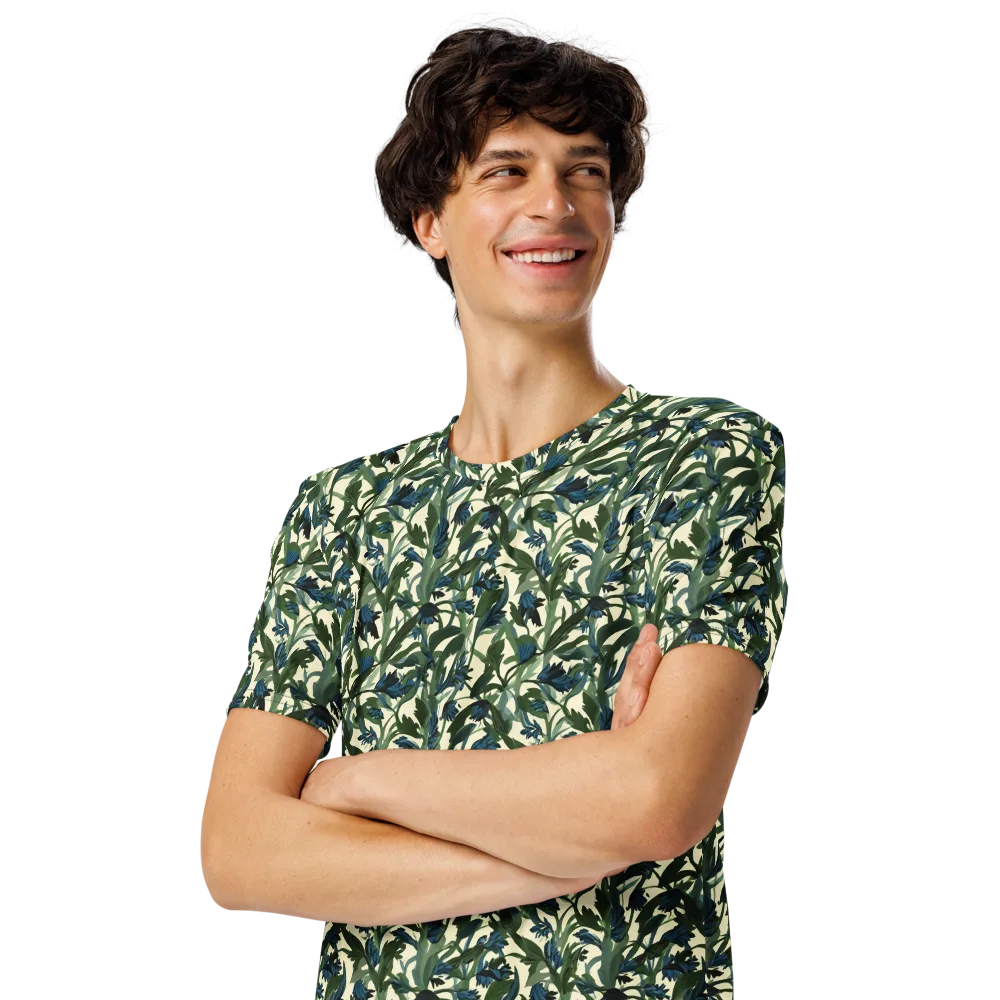 Bluebell Bramble on Men's Crew Neck T-Shirt — Left Front