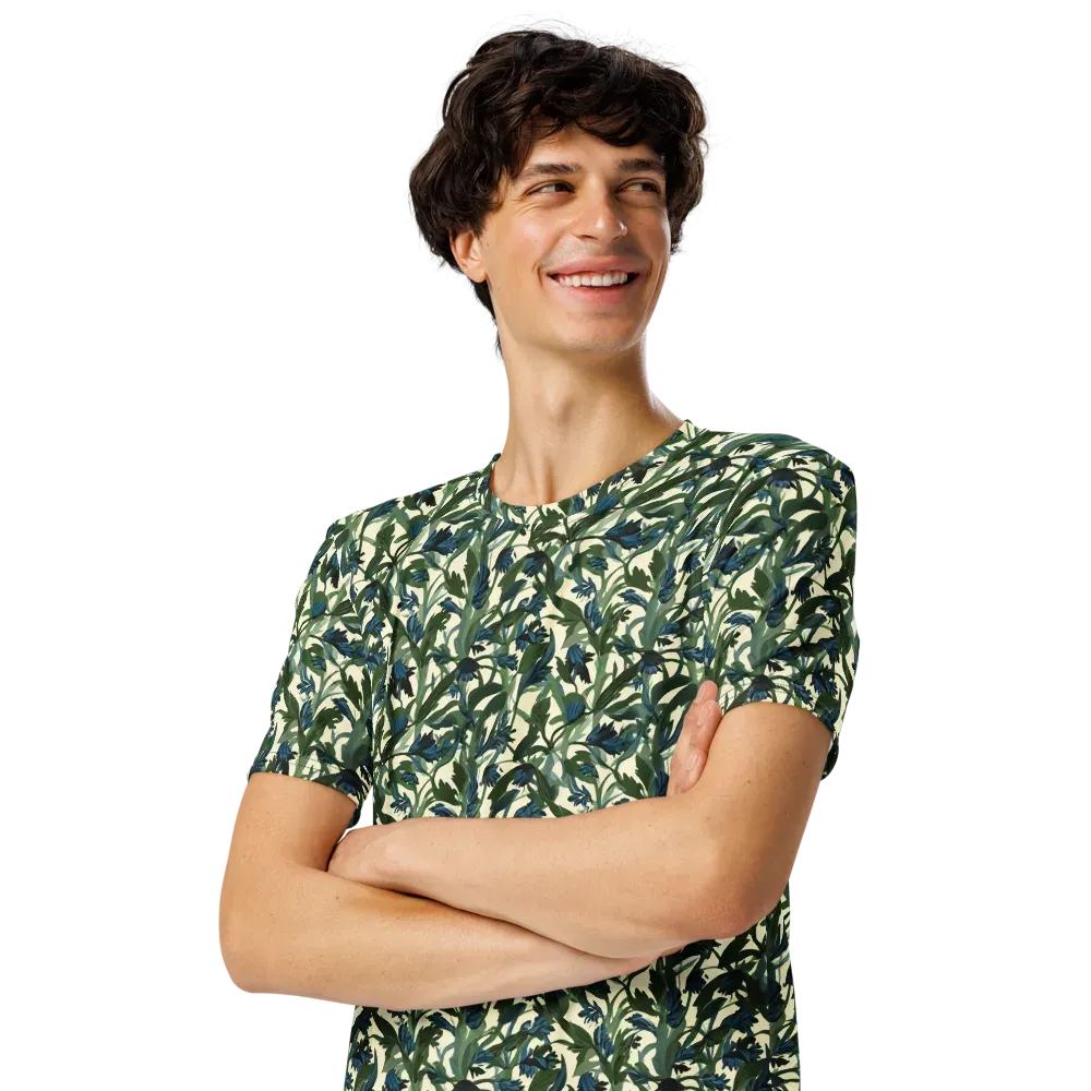 Bluebell Bramble on Men's Crew Neck T-Shirt — Left Front