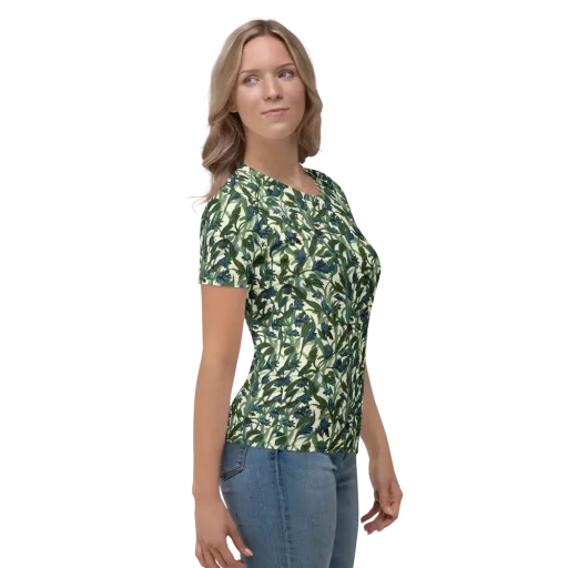Bluebell Bramble on a Women's Crew Neck T-Shirt