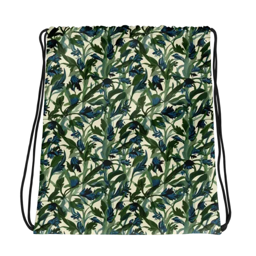 Bluebell Bramble on a Drawstring Bag