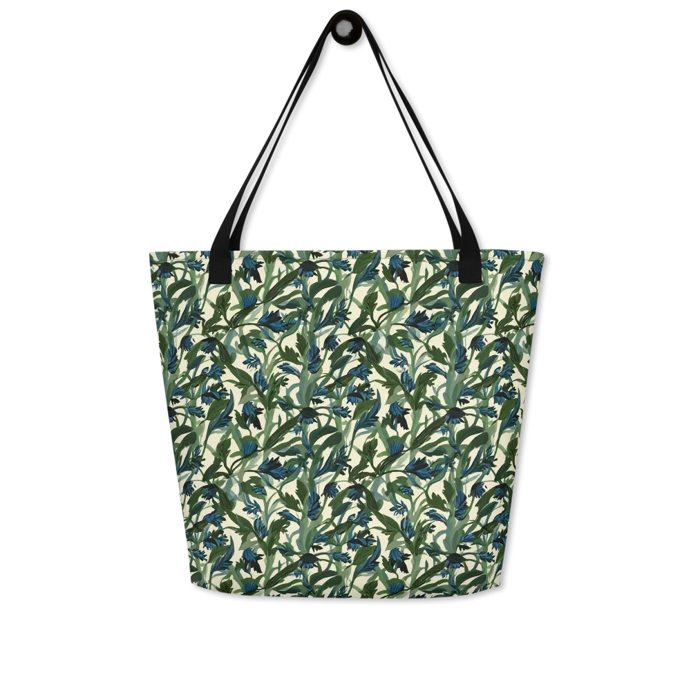 Bluebell Bramble on Large Tote Bag W/ Pocket — Front