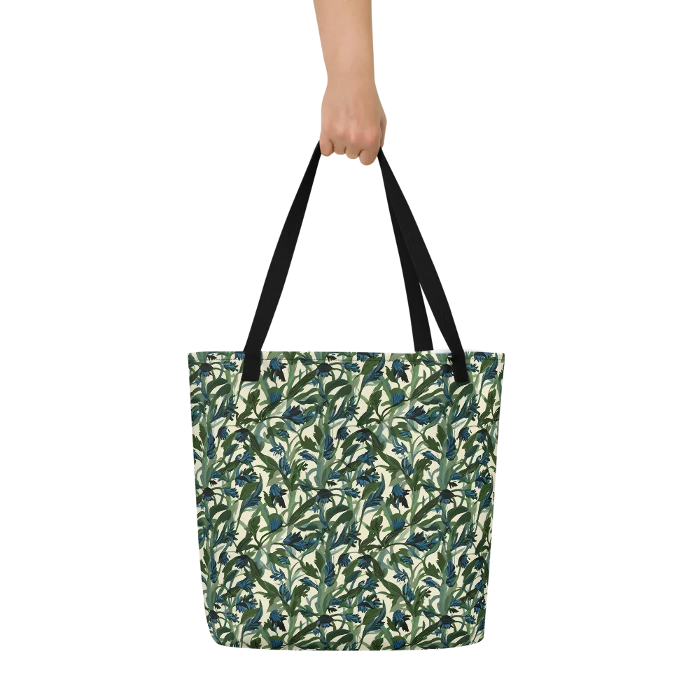 Bluebell Bramble on Large Tote Bag W/ Pocket — Front