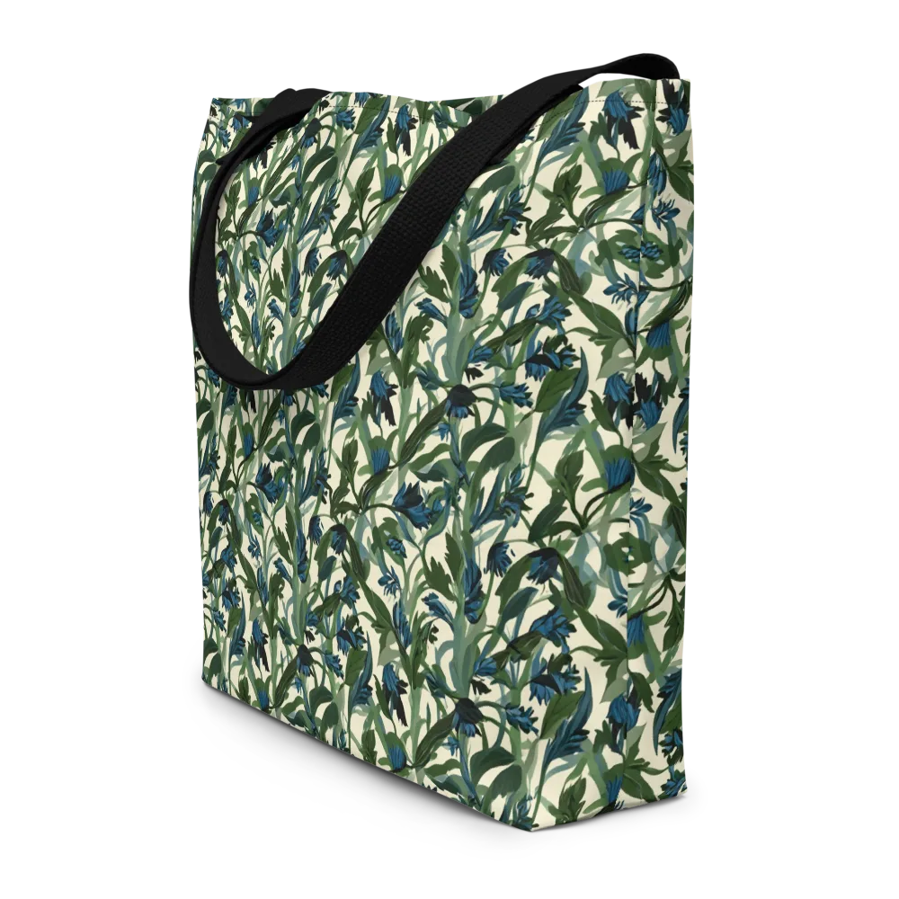 Bluebell Bramble on Large Tote Bag W/ Pocket — Front