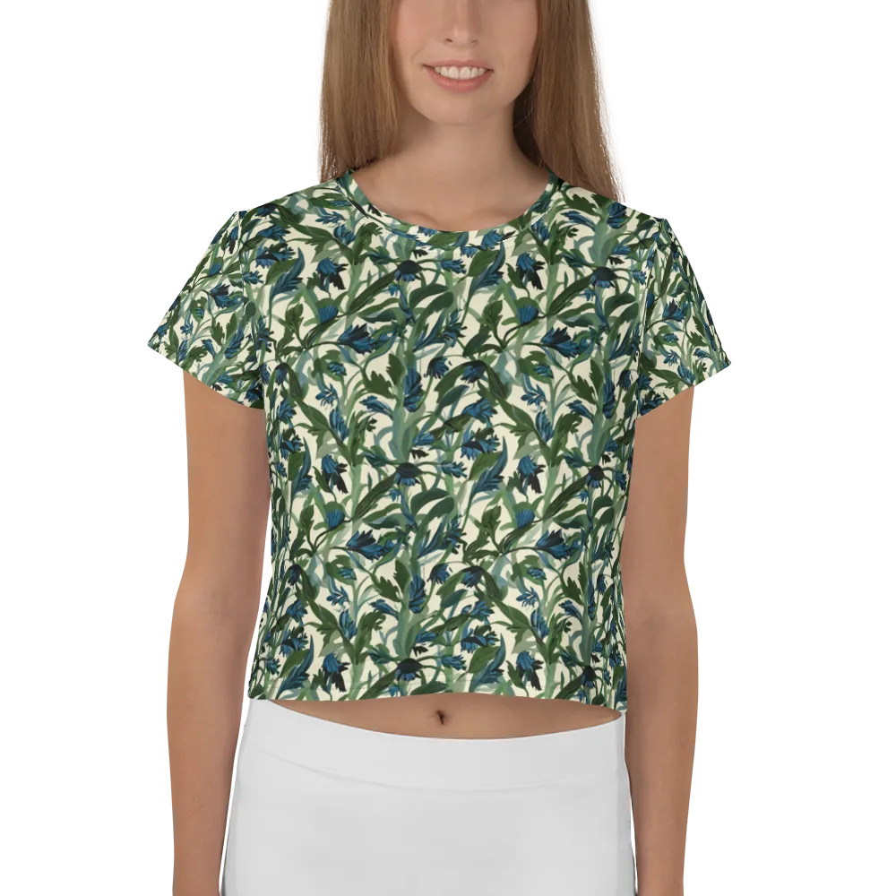 Bluebell Bramble on Crop Tee — Front