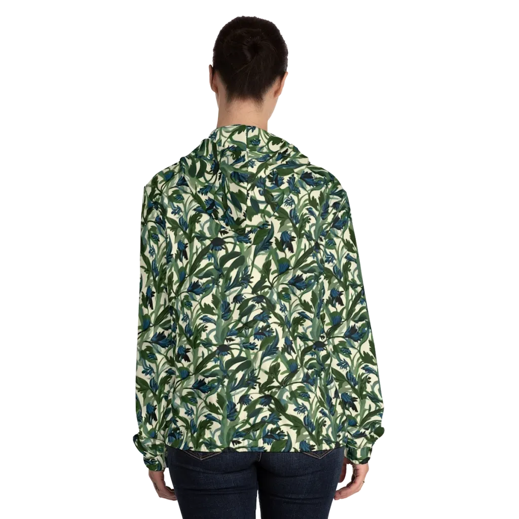 Bluebell Bramble on Women's Full-Zip Hoodie — Back On Person