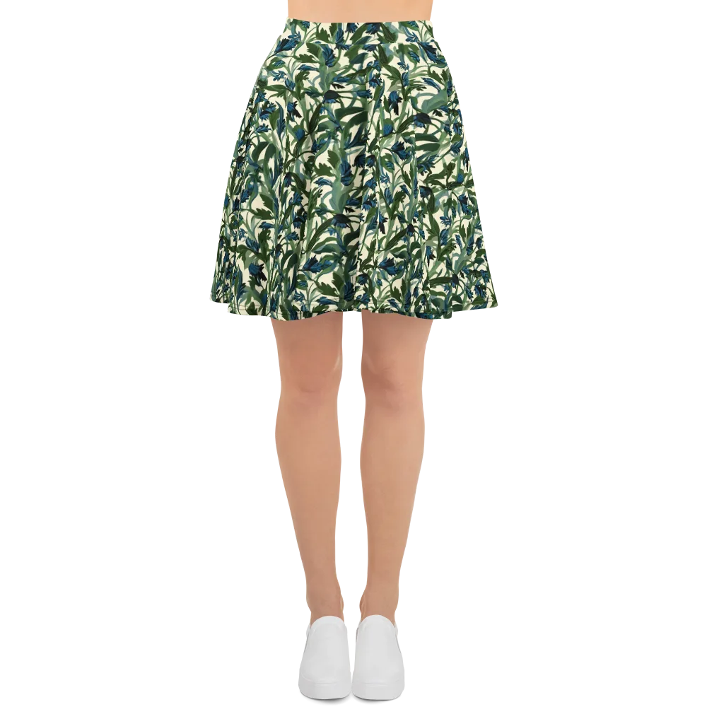 Bluebell Bramble on Skater Skirt — Front