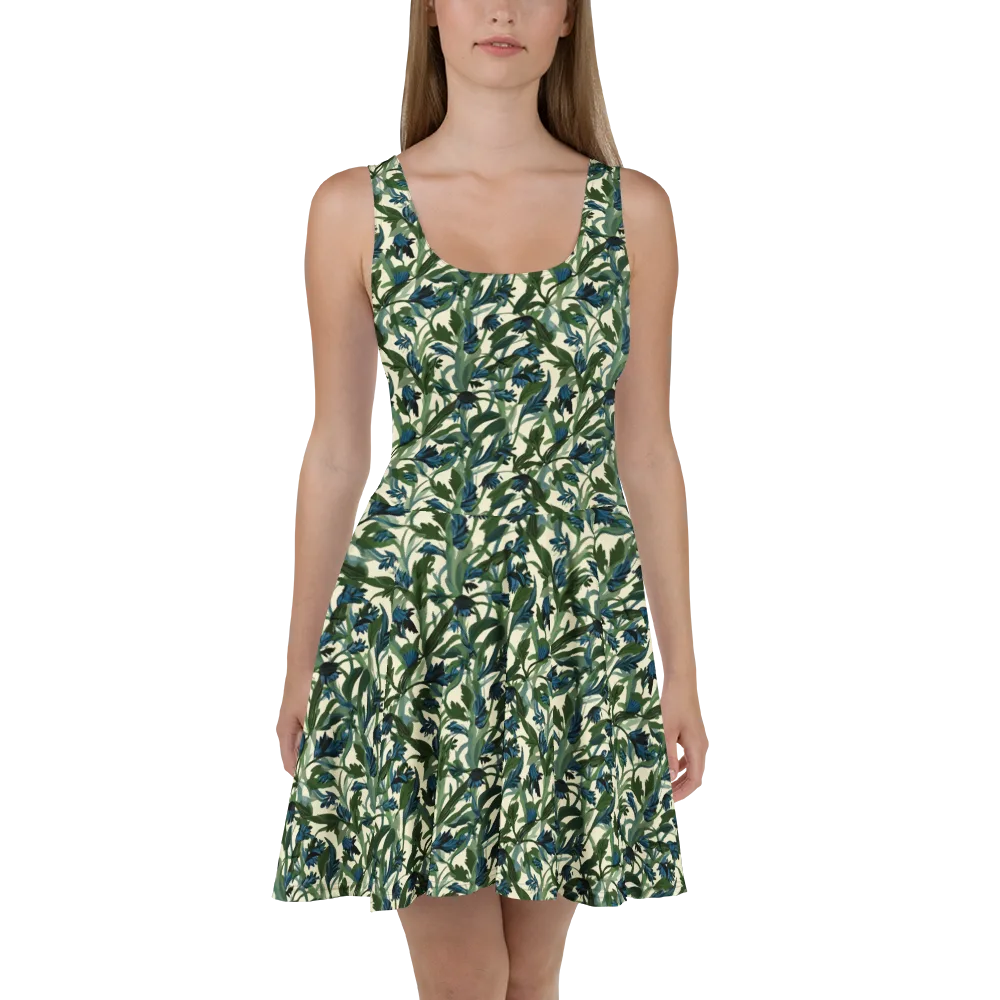 Bluebell Bramble on Skater Dress — Front