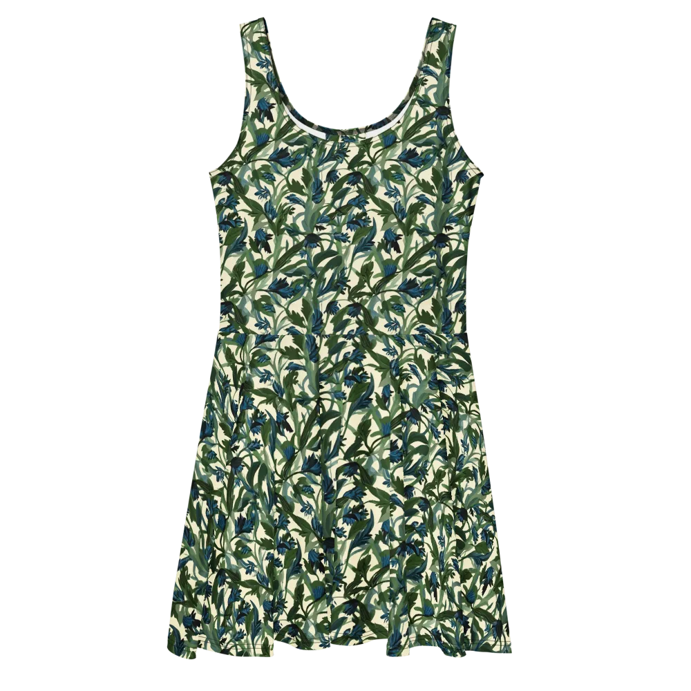 Bluebell Bramble on Skater Dress — Front
