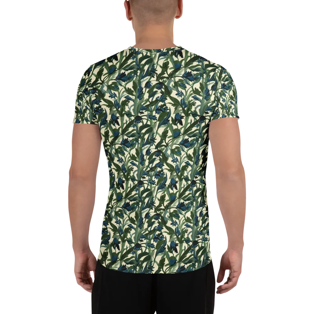 Bluebell Bramble on Men's Athletic T-Shirt — Back