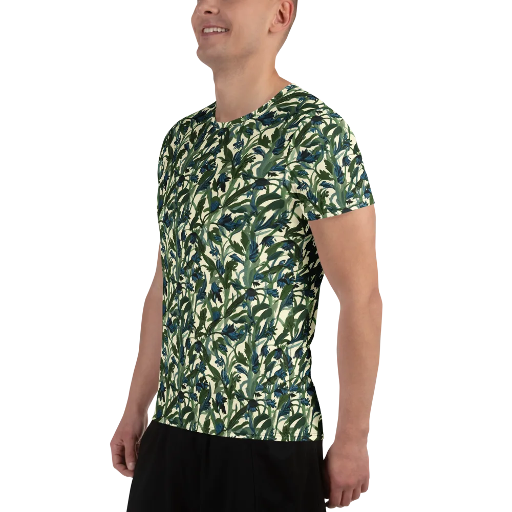 Bluebell Bramble on Men's Athletic T-Shirt — Left