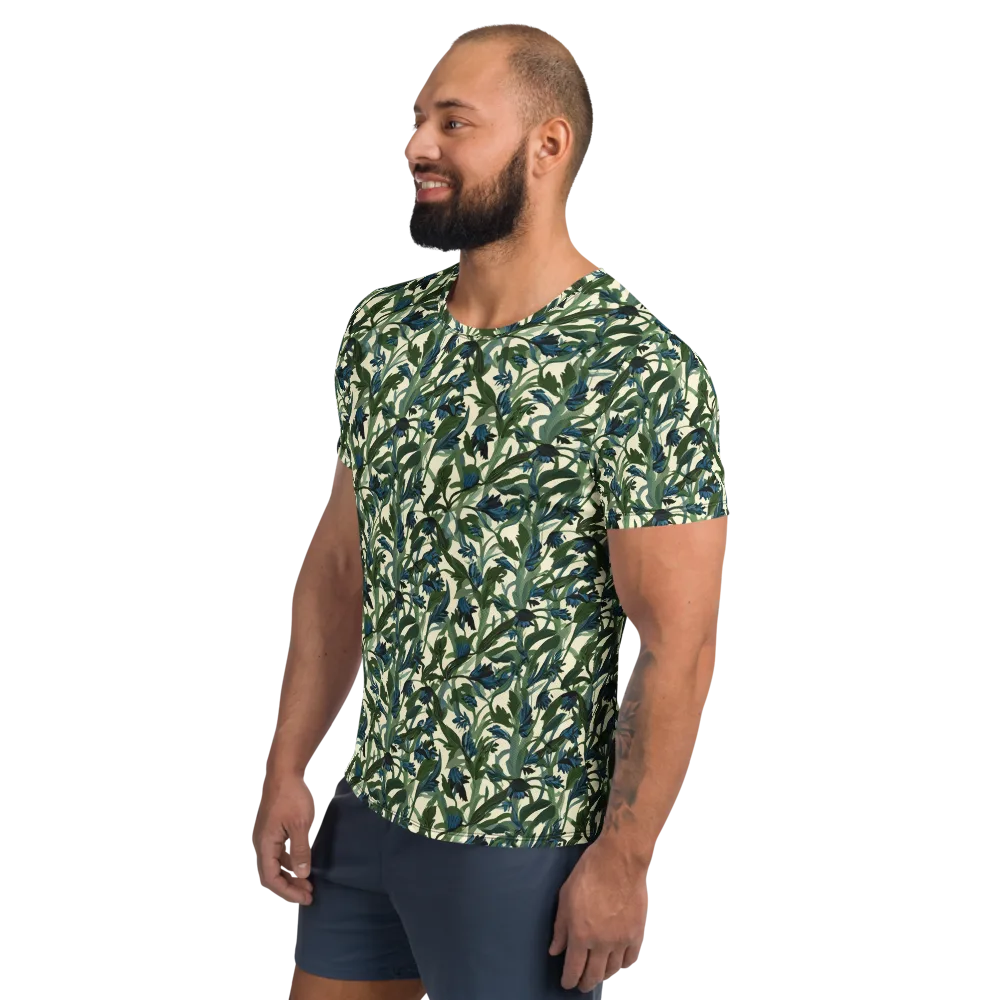 Bluebell Bramble on Men's Athletic T-Shirt — Left