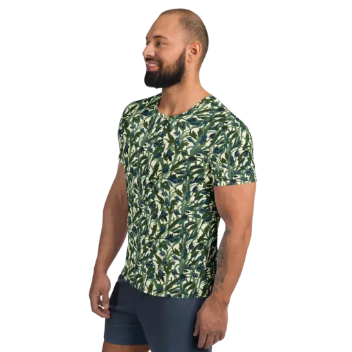 Bluebell Bramble on a Men's Athletic T-Shirt